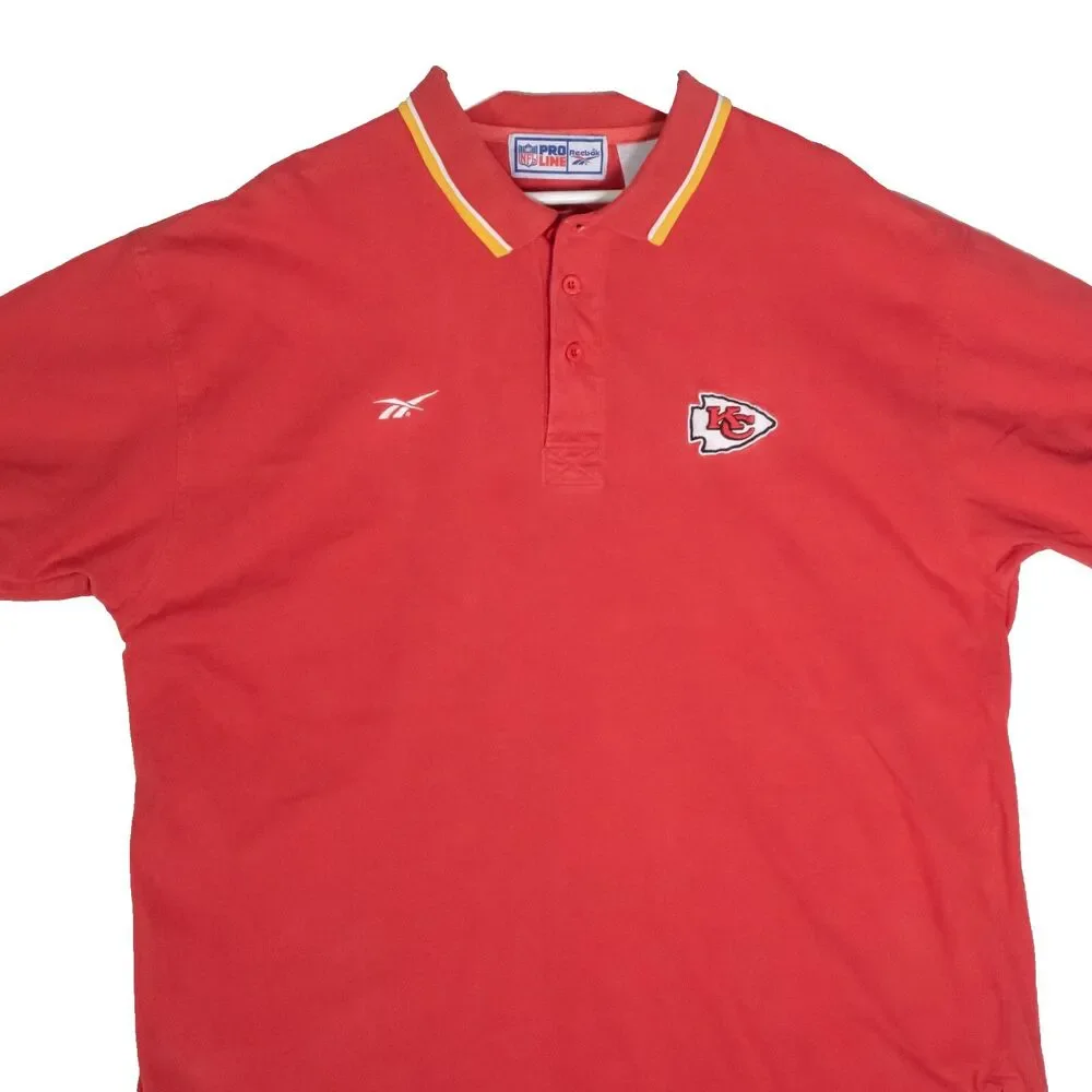 Vintage 90's Kansas City Chiefs Apex One Pro Line Polo Size XL